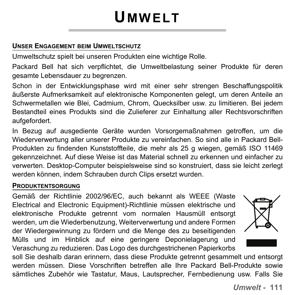 Umwelt | PACKARD BELL dot s series User Manual | Page 335 / 2279