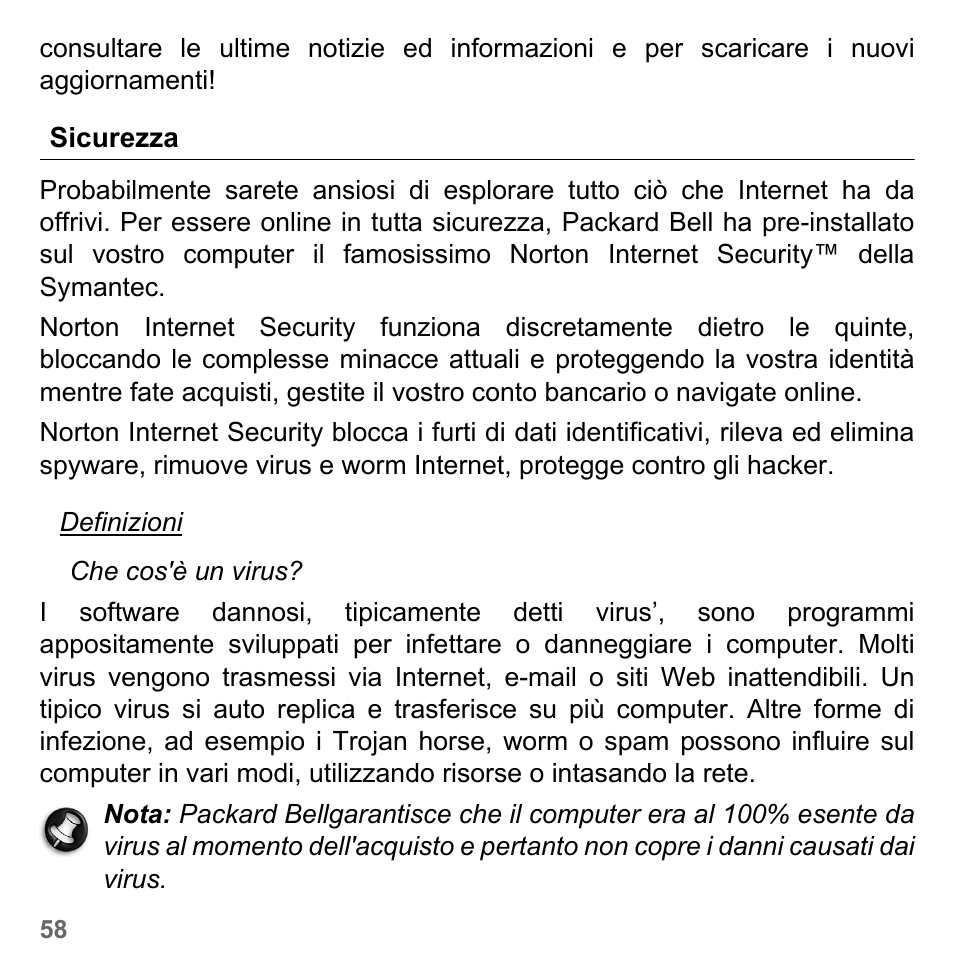 Sicurezza | PACKARD BELL dot s series User Manual | Page 402 / 2279