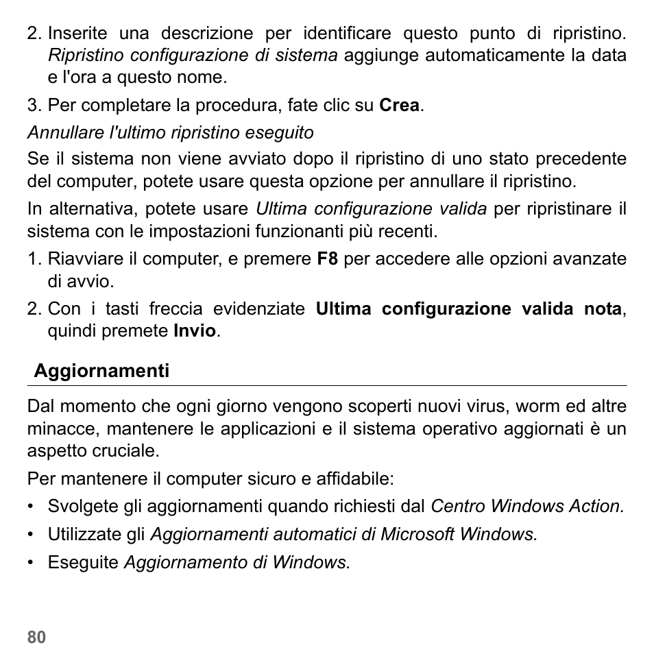 Aggiornamenti | PACKARD BELL dot s series User Manual | Page 424 / 2279