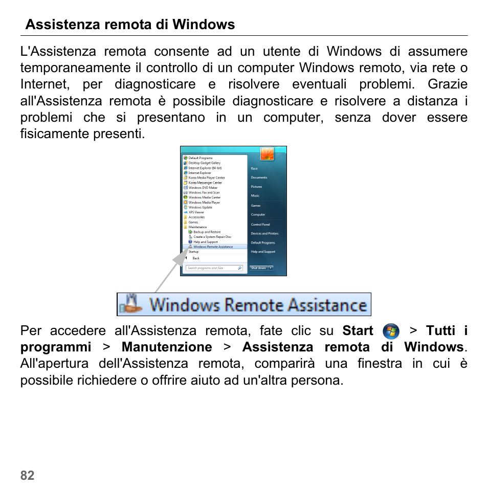 Assistenza remota di windows | PACKARD BELL dot s series User Manual | Page 426 / 2279