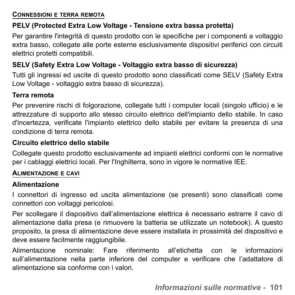 Informazioni sulle normative - 101 | PACKARD BELL dot s series User Manual | Page 445 / 2279
