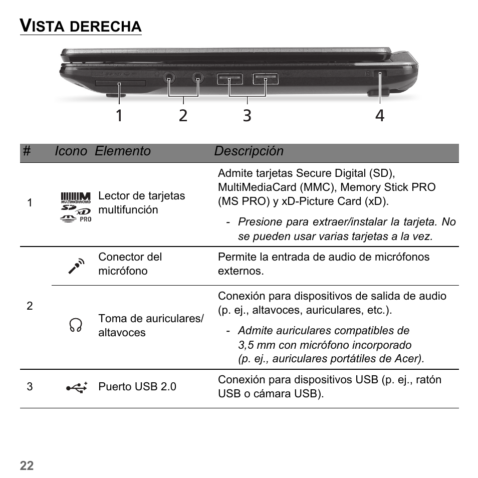 Vista derecha | PACKARD BELL dot s series User Manual | Page 480 / 2279
