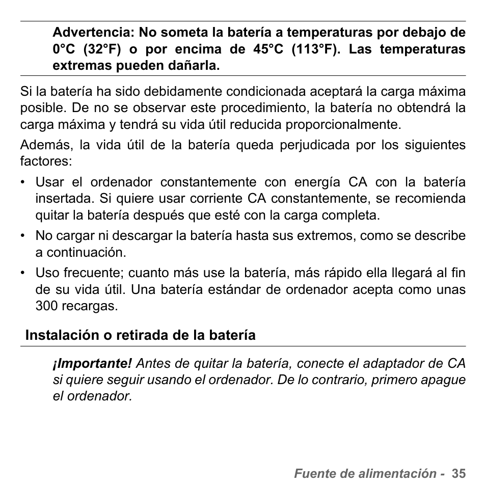 Instalación o retirada de la batería | PACKARD BELL dot s series User Manual | Page 493 / 2279