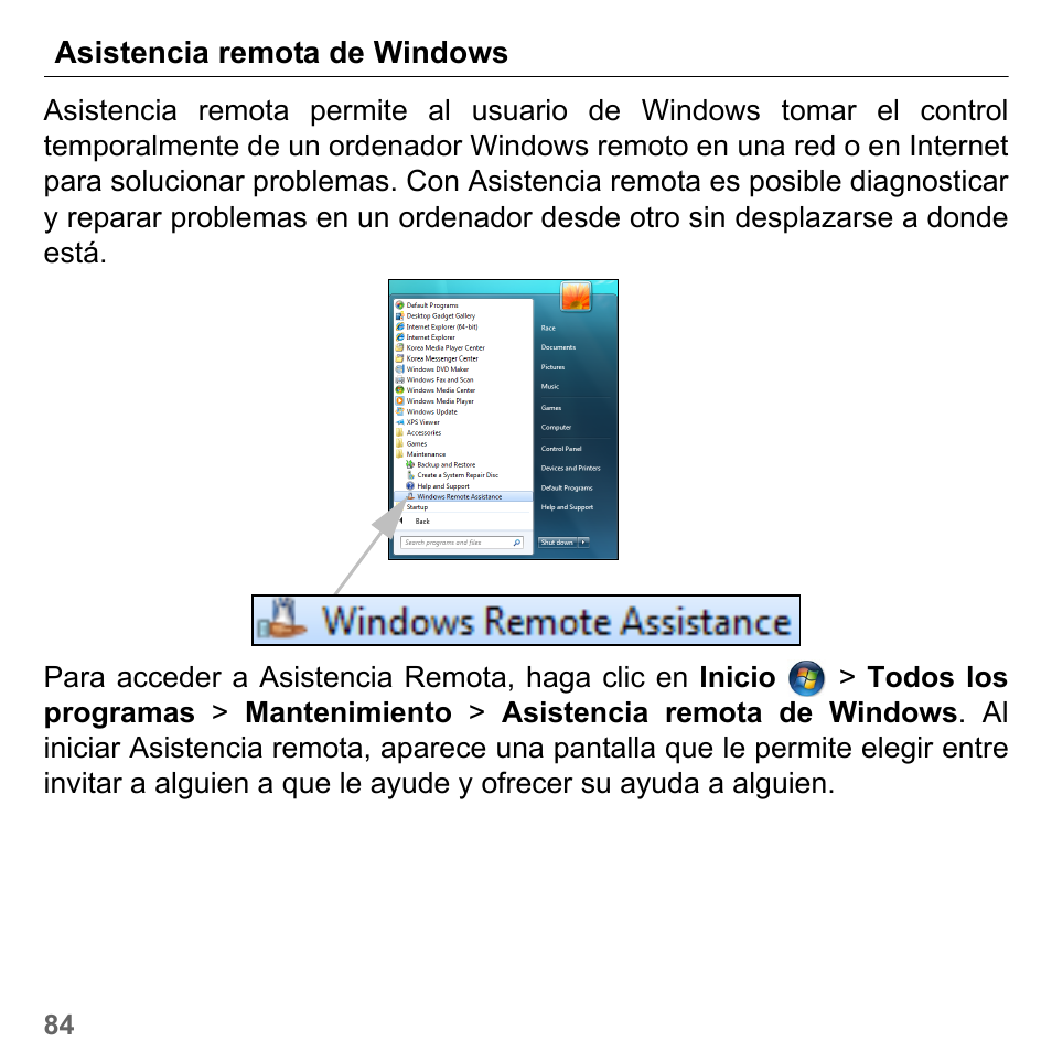 Asistencia remota de windows | PACKARD BELL dot s series User Manual | Page 542 / 2279