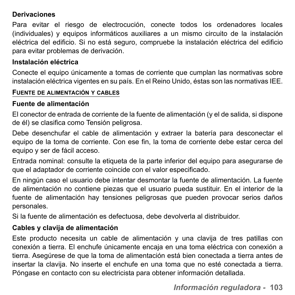 Información reguladora - 103 | PACKARD BELL dot s series User Manual | Page 561 / 2279