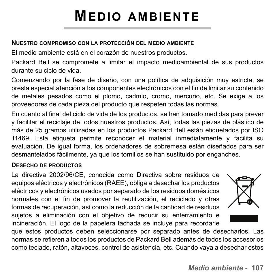 Medio ambiente, E d i o | PACKARD BELL dot s series User Manual | Page 565 / 2279