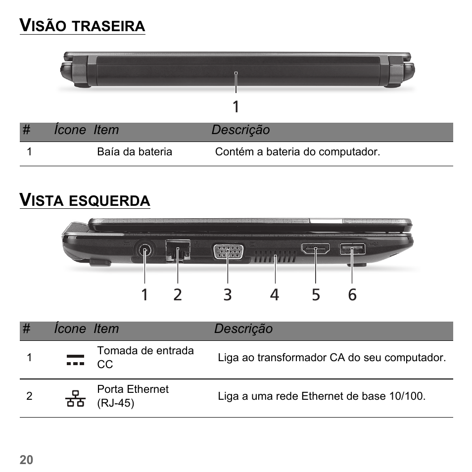 Visão traseira, Vista esquerda, Visão traseira vista esquerda | PACKARD BELL dot s series User Manual | Page 594 / 2279