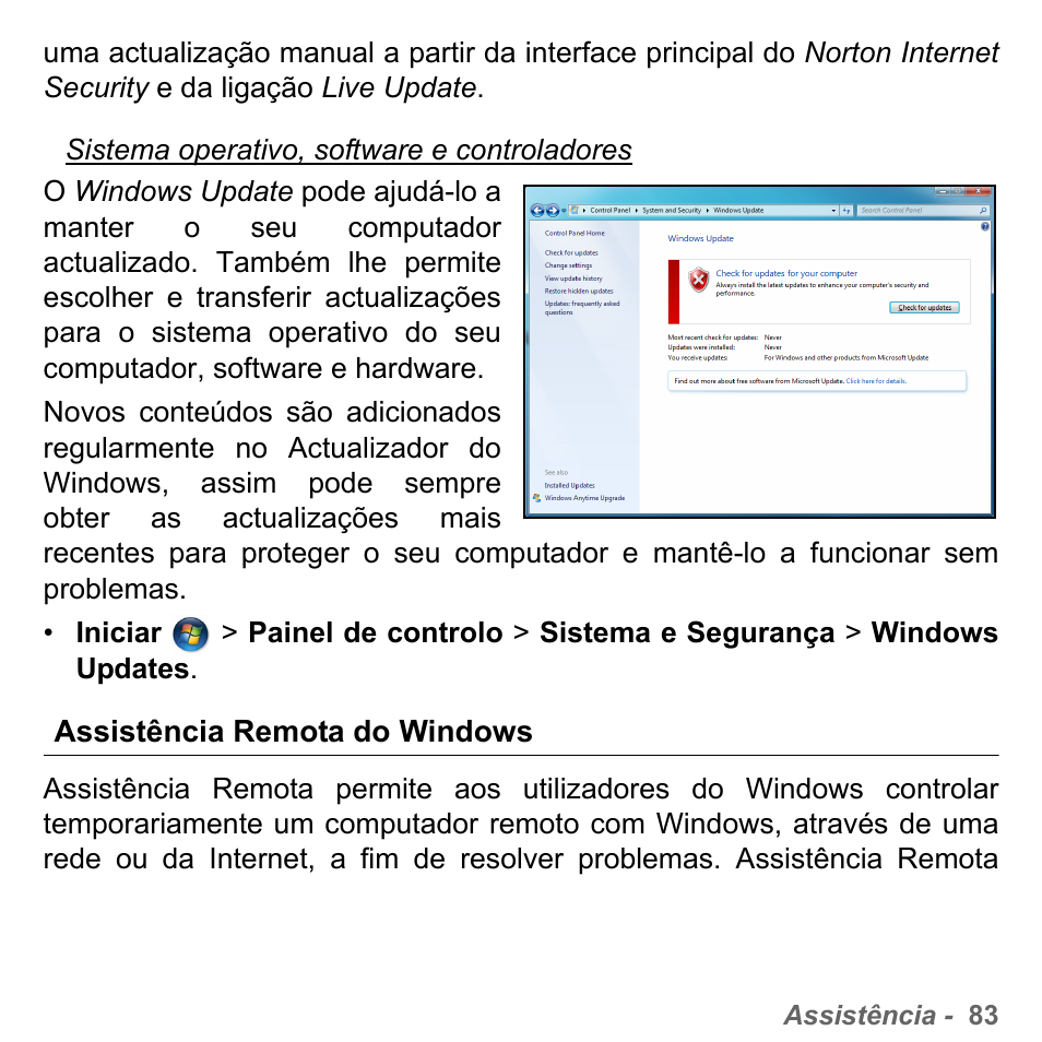 Assistência remota do windows | PACKARD BELL dot s series User Manual | Page 657 / 2279