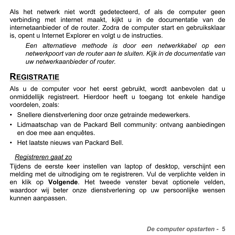 Registratie | PACKARD BELL dot s series User Manual | Page 695 / 2279