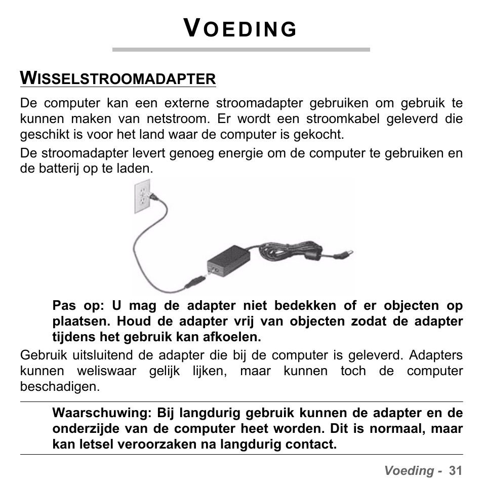 Voeding, Wisselstroomadapter | PACKARD BELL dot s series User Manual | Page 721 / 2279