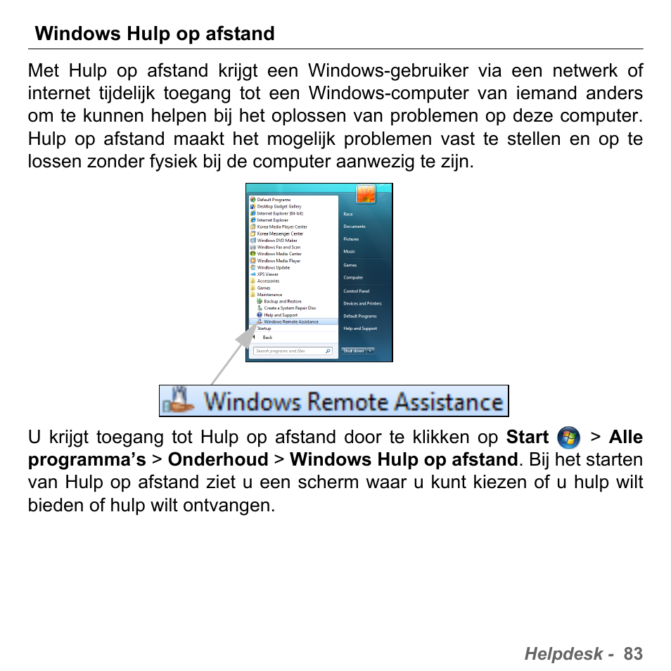 Windows hulp op afstand | PACKARD BELL dot s series User Manual | Page 773 / 2279