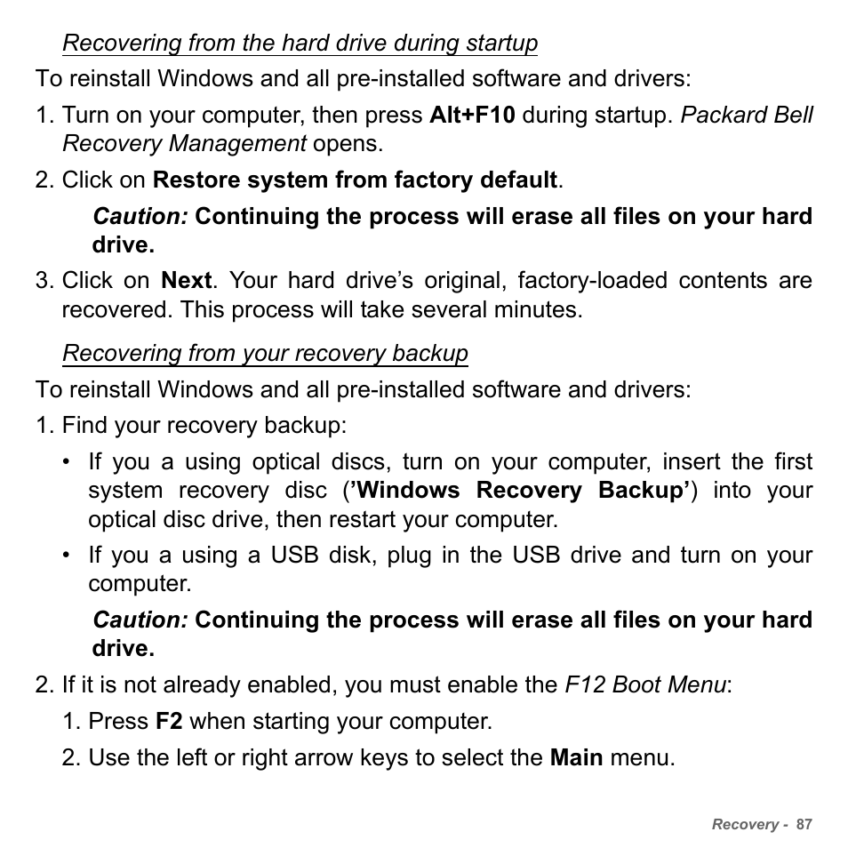 PACKARD BELL dot s series User Manual | Page 89 / 2279