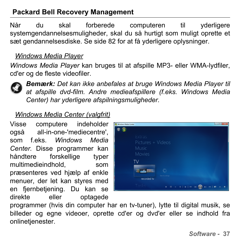Packard bell recovery management | PACKARD BELL dot s series User Manual | Page 951 / 2279