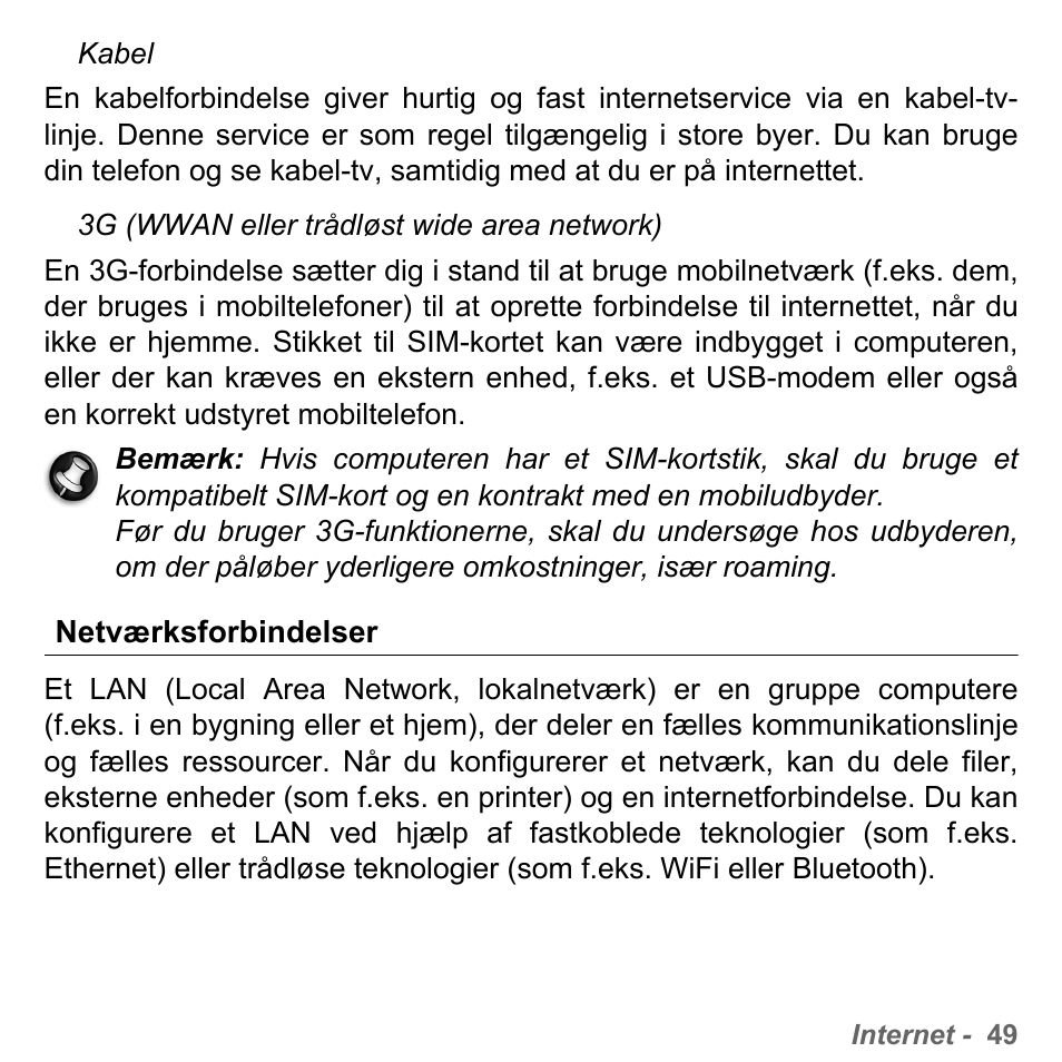 Netværksforbindelser | PACKARD BELL dot s series User Manual | Page 963 / 2279