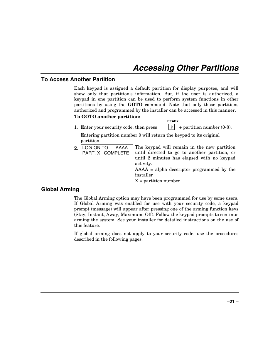 Accessing other partitions | FIREPOWER Vista 32-128FB User Manual | Page 21 / 72