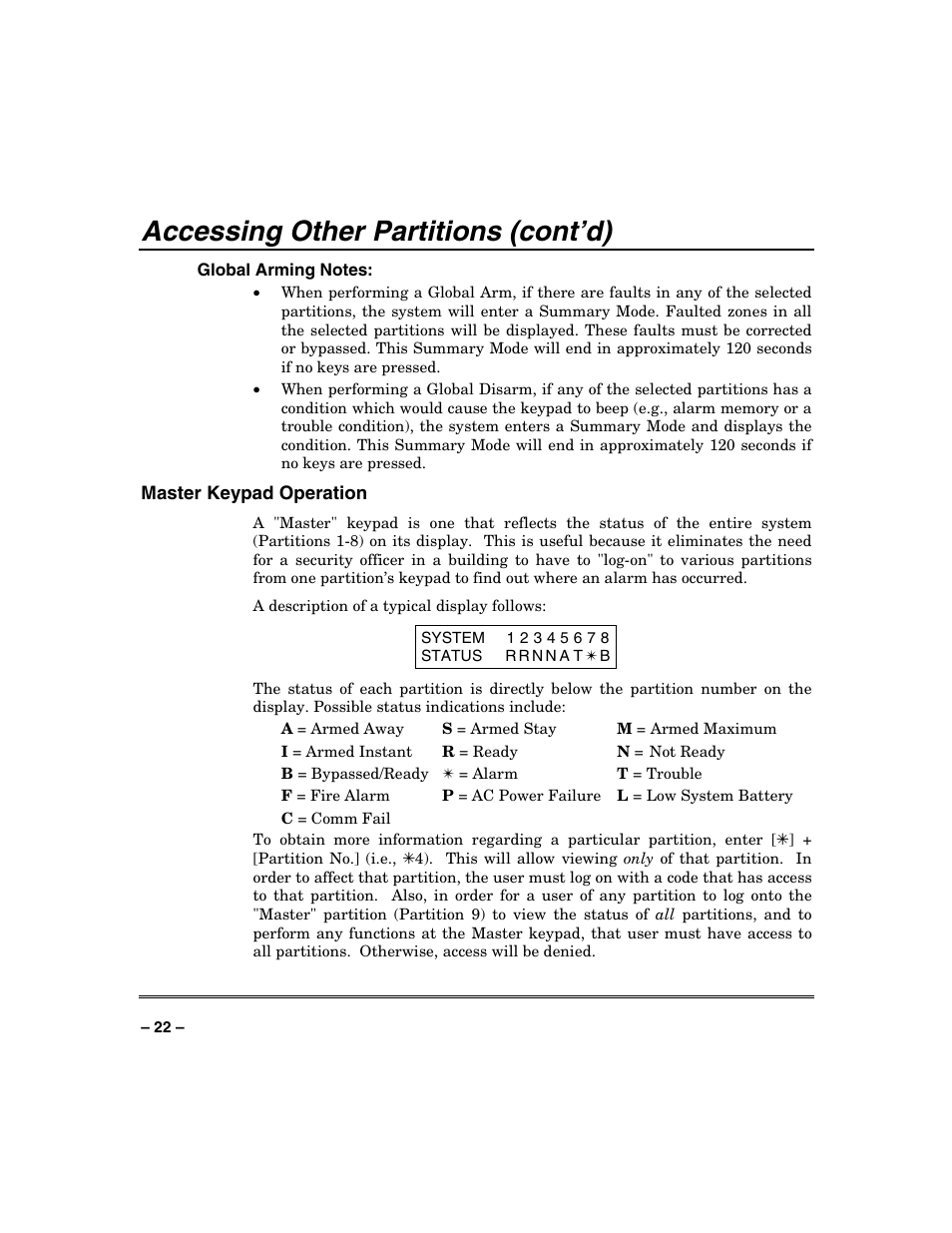 Accessing other partitions (cont’d) | FIREPOWER Vista 32-128FB User Manual | Page 22 / 72