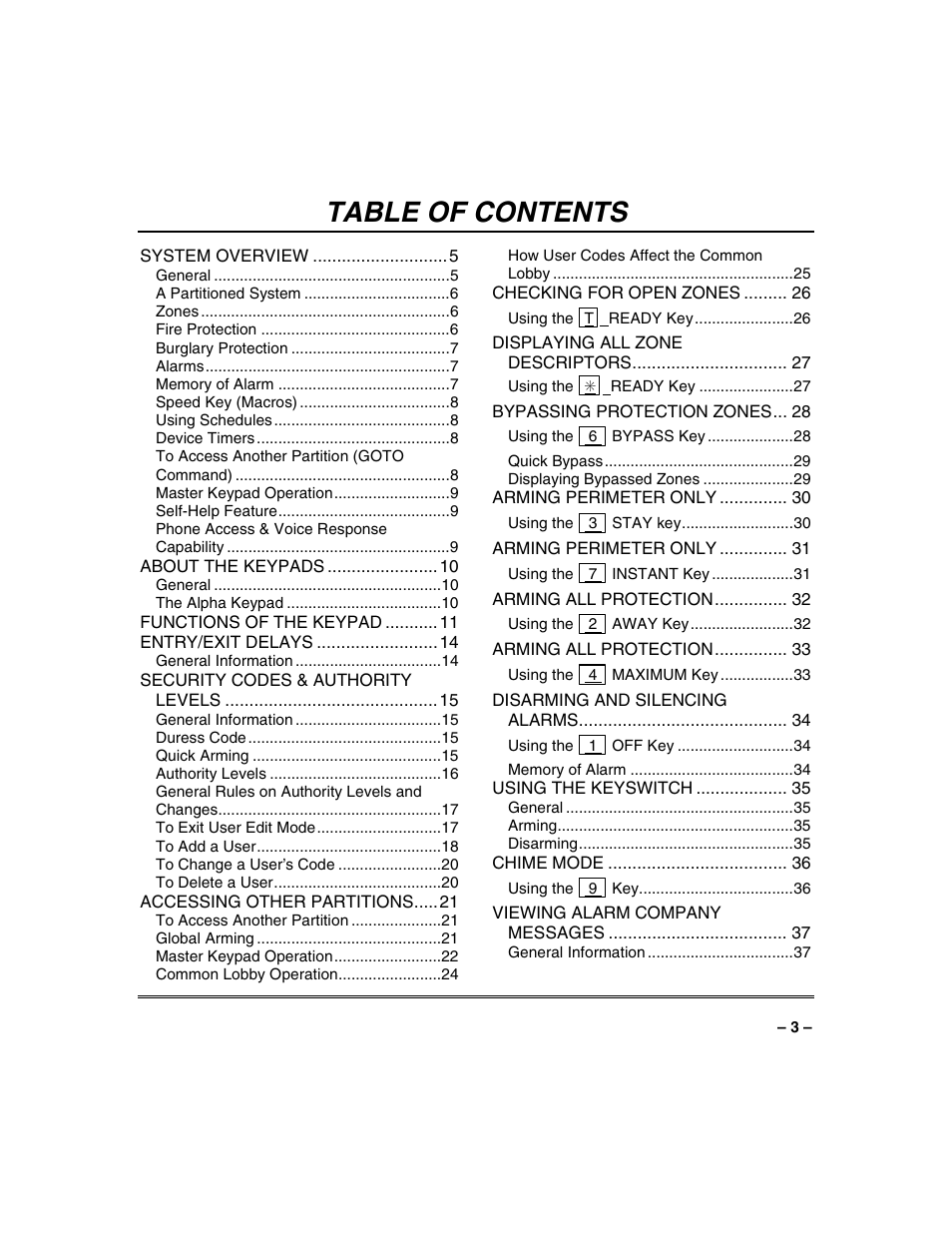 FIREPOWER Vista 32-128FB User Manual | Page 3 / 72