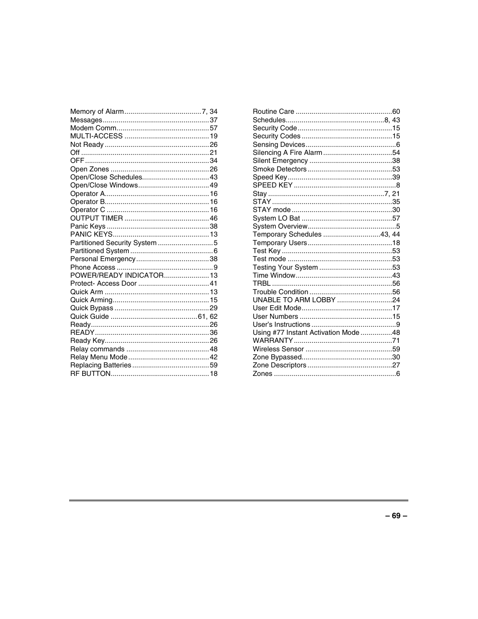 FIREPOWER Vista 32-128FB User Manual | Page 69 / 72