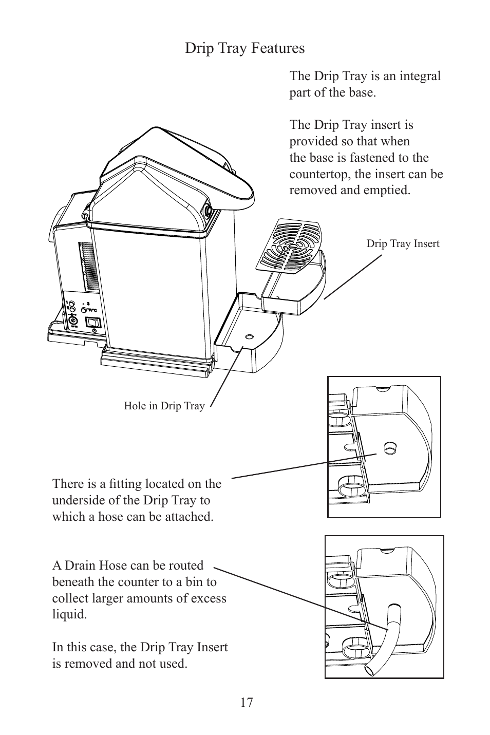 Drip tray features | Frieling MILKchiller™ 0601 User Manual | Page 17 / 25