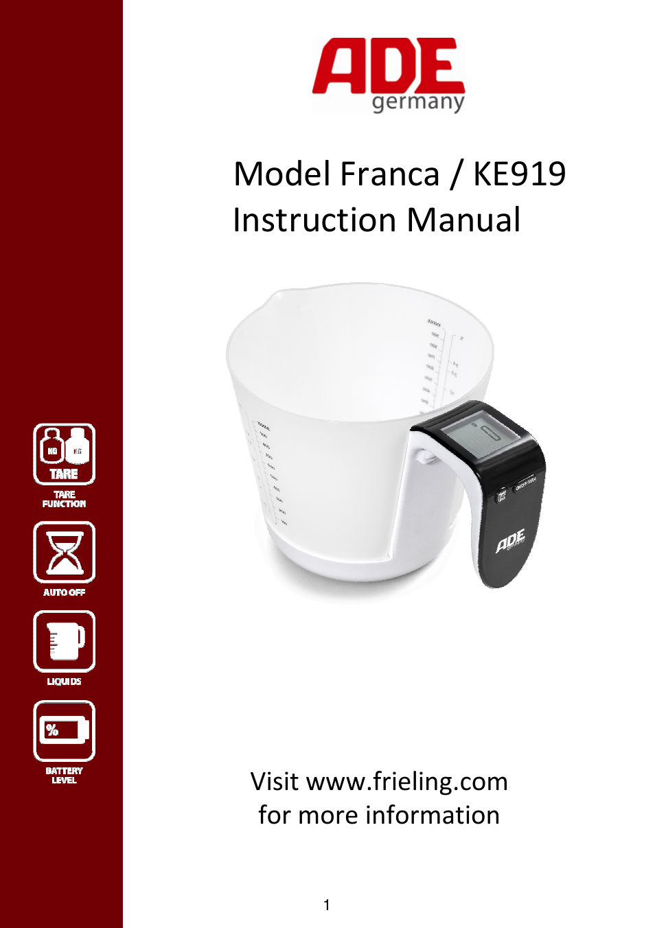 Frieling Franca / KE919 User Manual | 4 pages