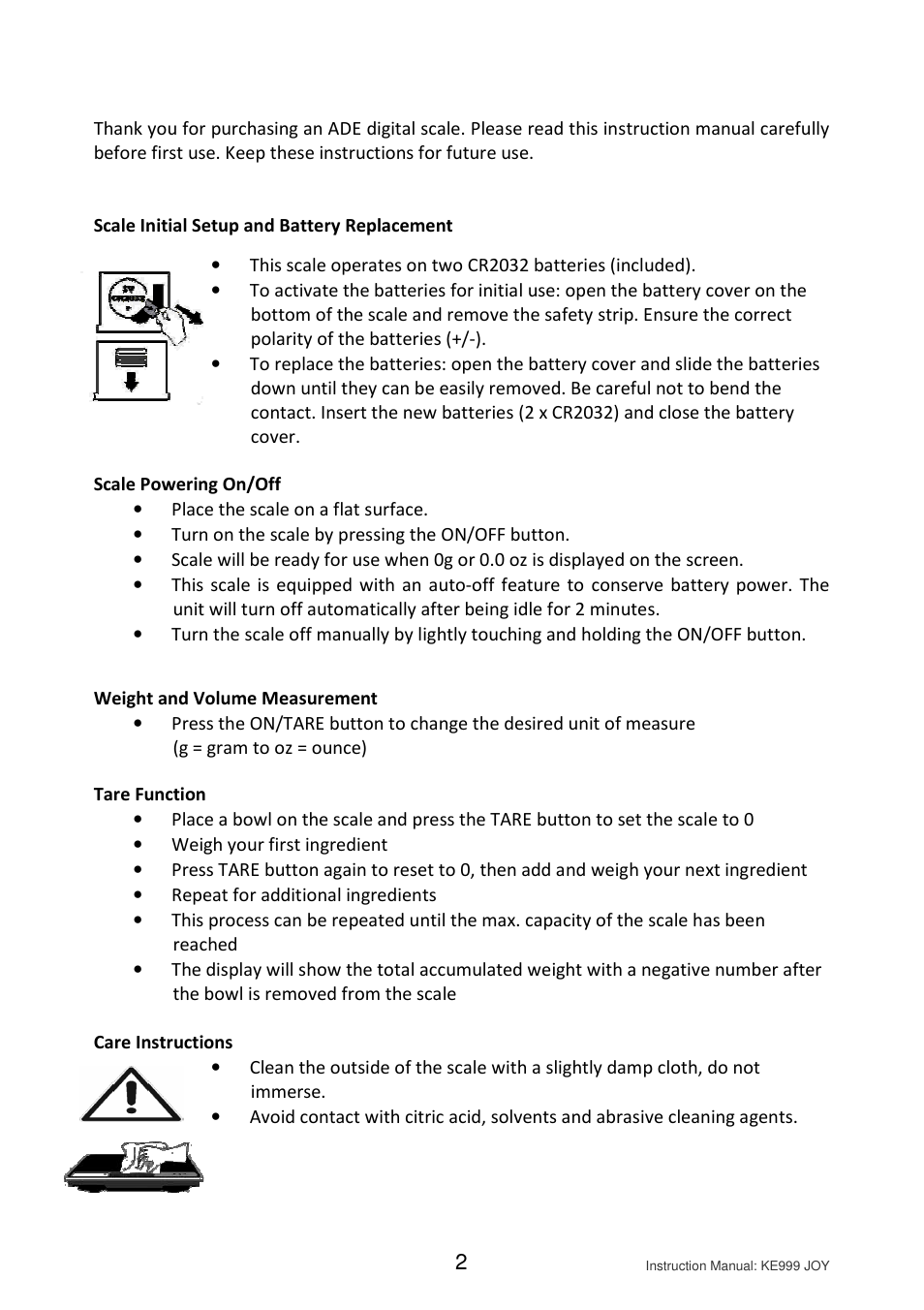 Frieling Joy / KE 999 User Manual | Page 2 / 5