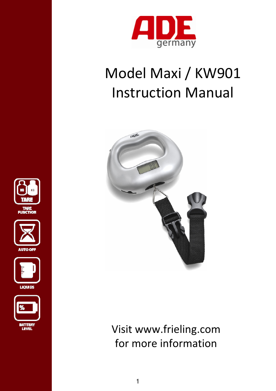 Frieling Maxi / KW901 User Manual | 4 pages