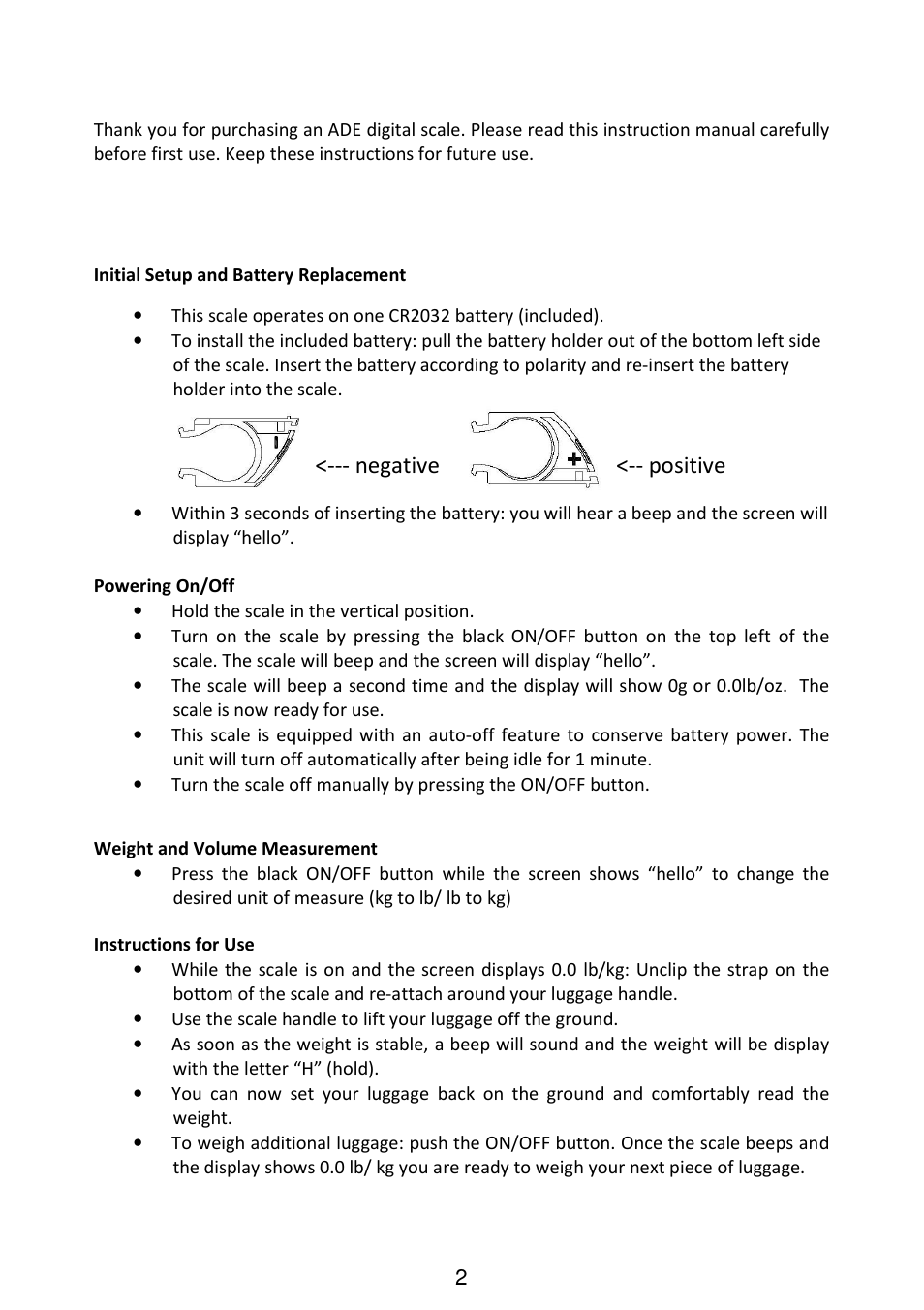 Negative <-- positive | Frieling Maxi / KW901 User Manual | Page 2 / 4