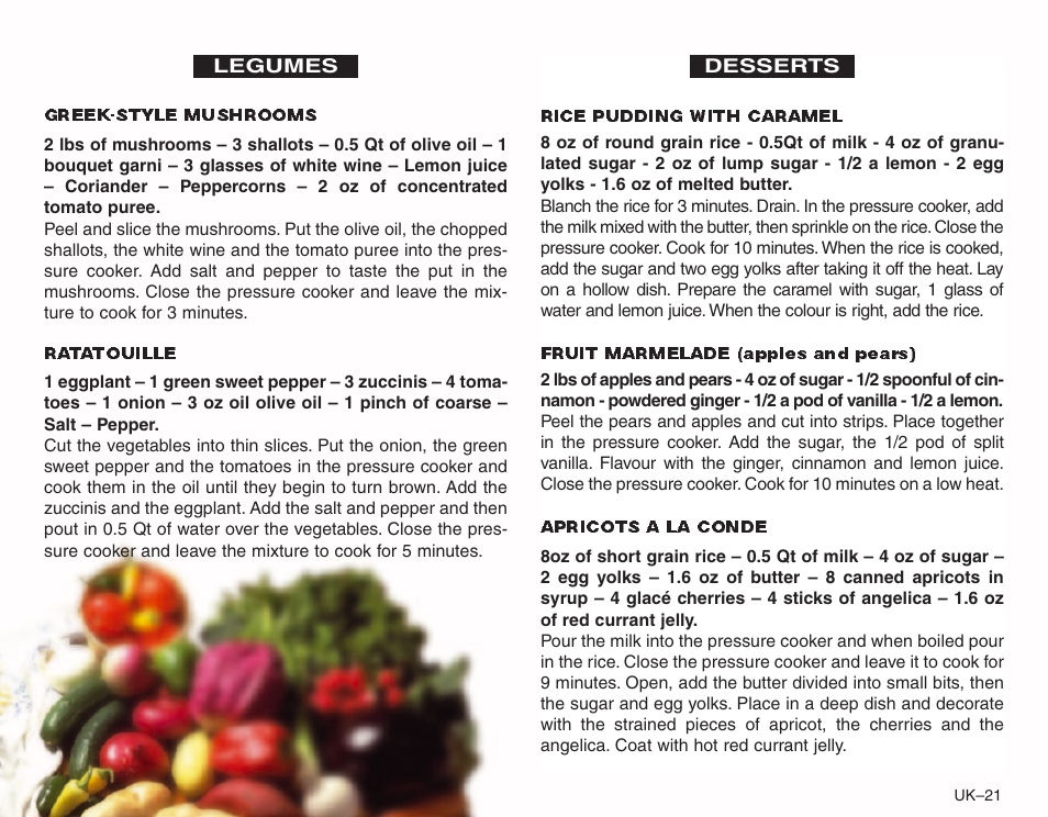 Frieling Sitram: Speedo Pressure Cooker’s User Manual | Page 21 / 24