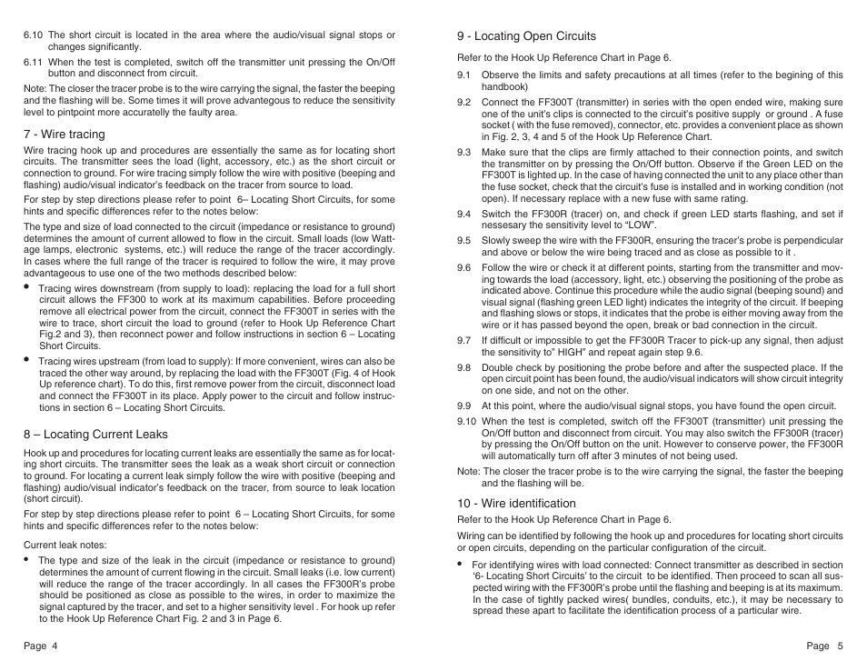 General Technologies FF300 Fault Finder for Electrical Wiring Open / Short Circuit User Manual | Page 4 / 9