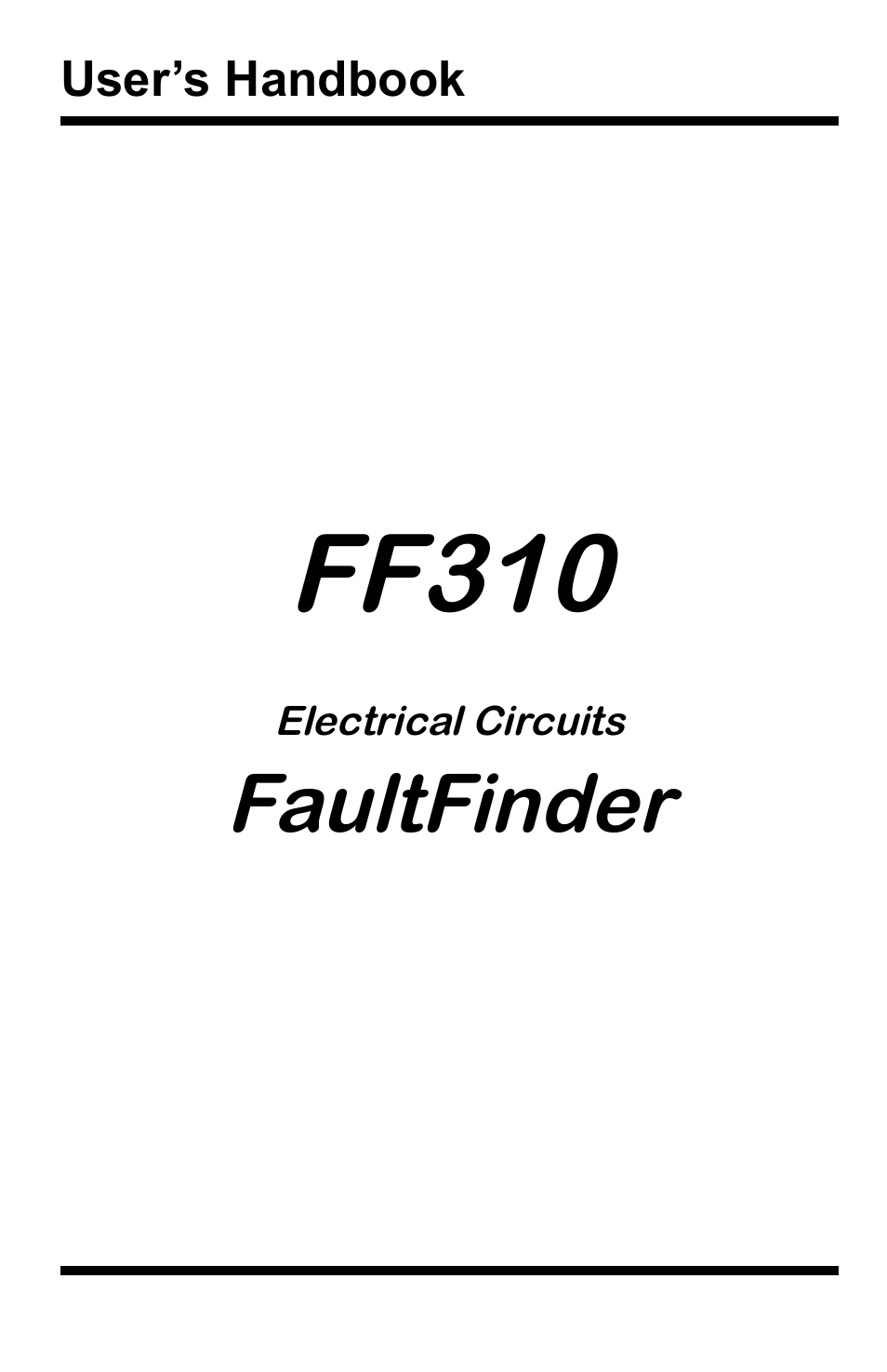 General Technologies FF310 Fault Finder for Electrical Wiring Open / Short Circuit User Manual | 9 pages