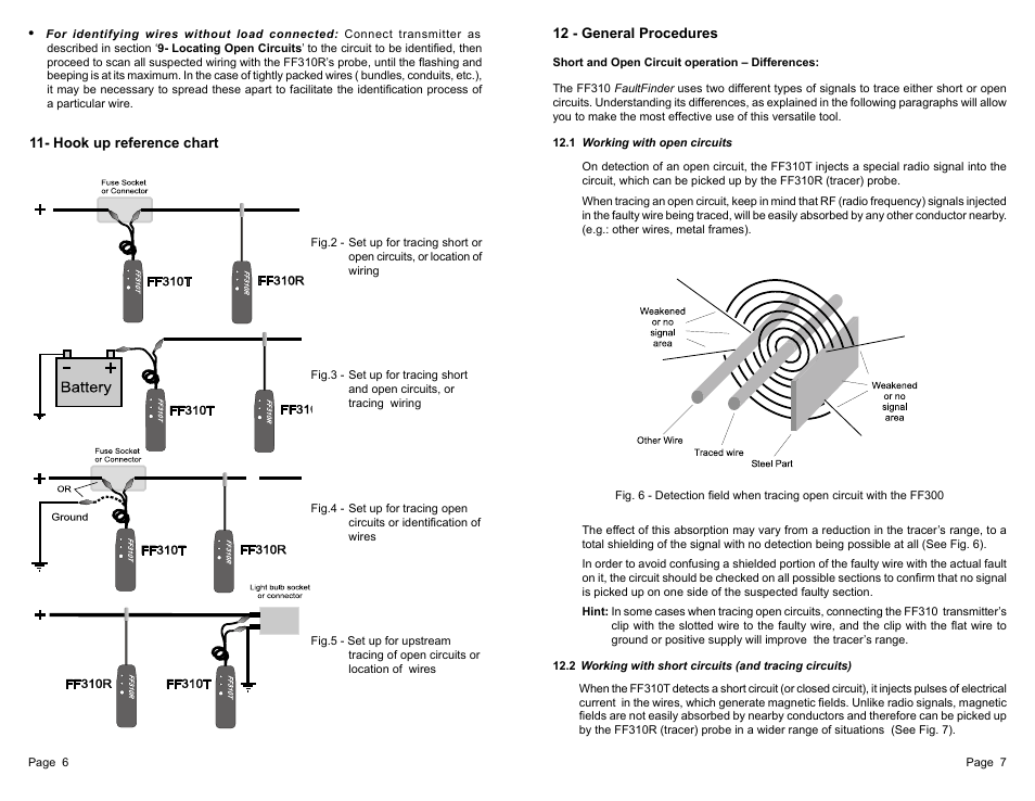 General Technologies FF310 Fault Finder for Electrical Wiring Open / Short Circuit User Manual | Page 5 / 9
