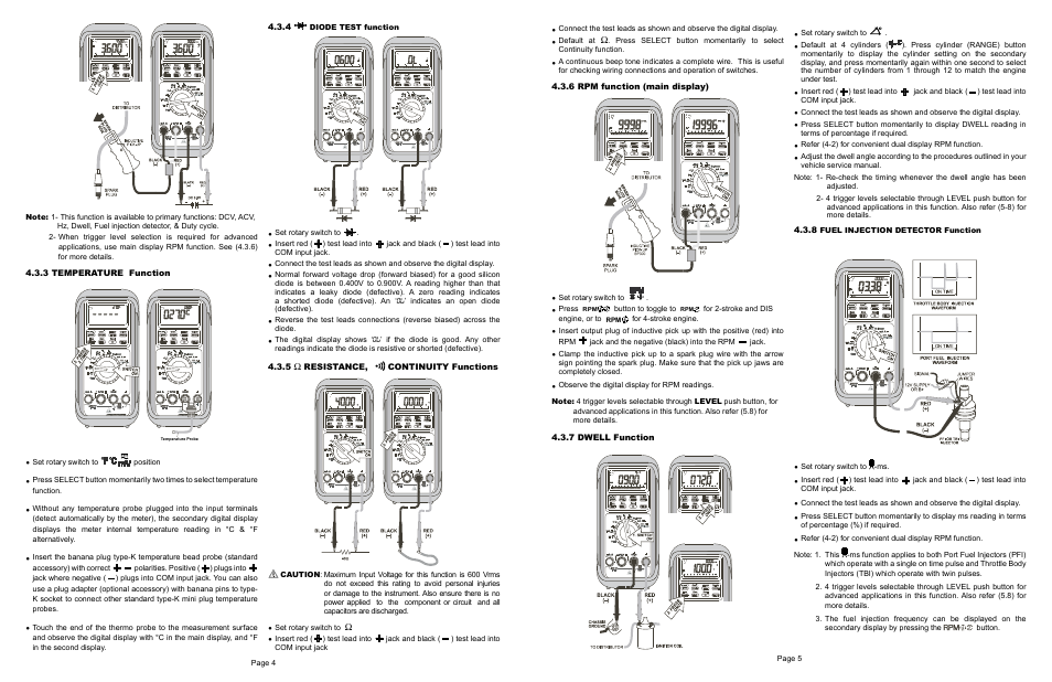 General Technologies CT8030 Dual Display Professional Automotive Digital Multimeter User Manual | Page 3 / 6
