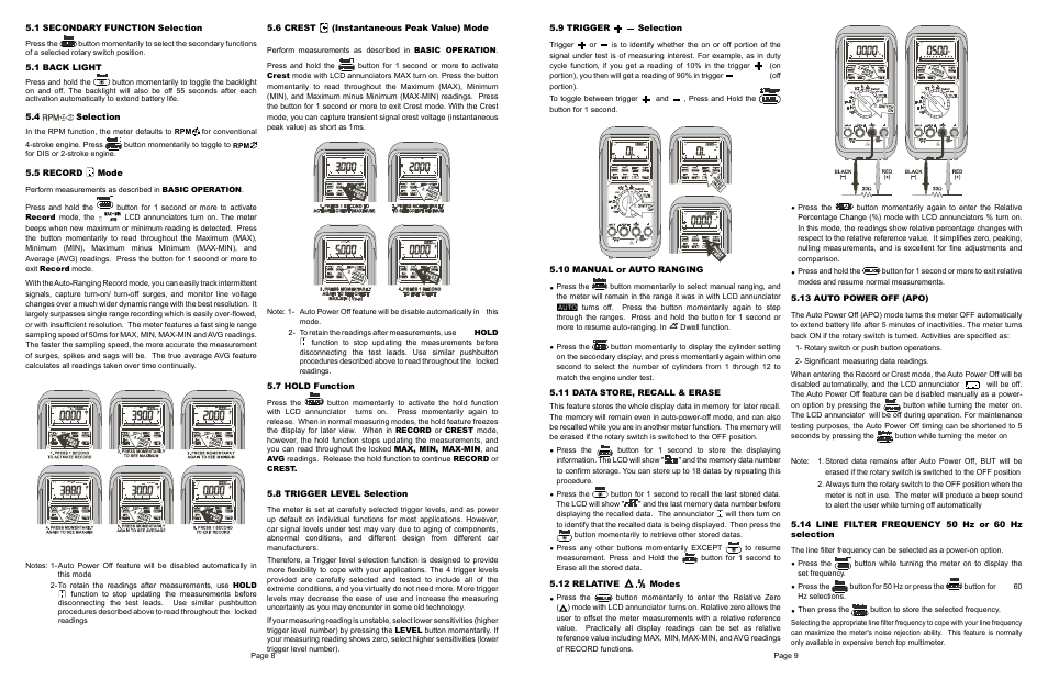 General Technologies CT8030 Dual Display Professional Automotive Digital Multimeter User Manual | Page 5 / 6