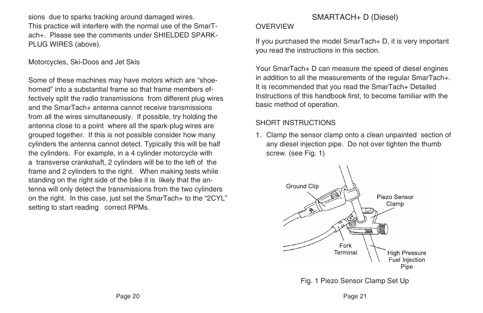 General Technologies TD101 SmarTach + D: Gas and Diesel Tachometer with Ignition Voltage Tester User Manual | Page 12 / 17