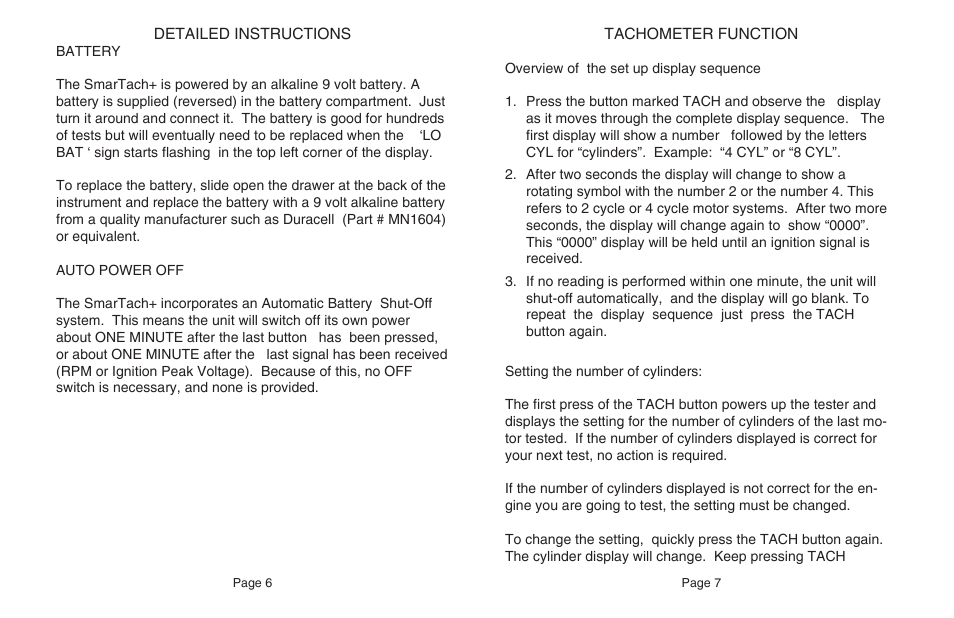 General Technologies TD101 SmarTach + D: Gas and Diesel Tachometer with Ignition Voltage Tester User Manual | Page 5 / 17
