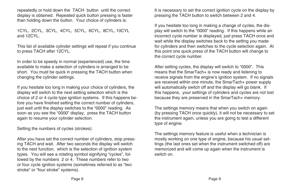 General Technologies TD101 SmarTach + D: Gas and Diesel Tachometer with Ignition Voltage Tester User Manual | Page 6 / 17