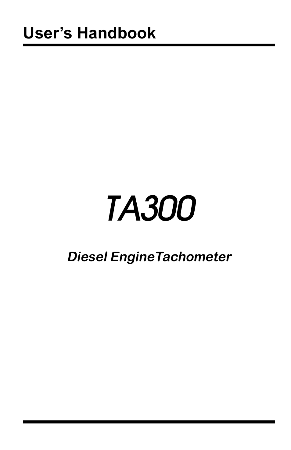General Technologies TA300 SmarTach D : Digital Diesel Engine Tachometer User Manual | 7 pages