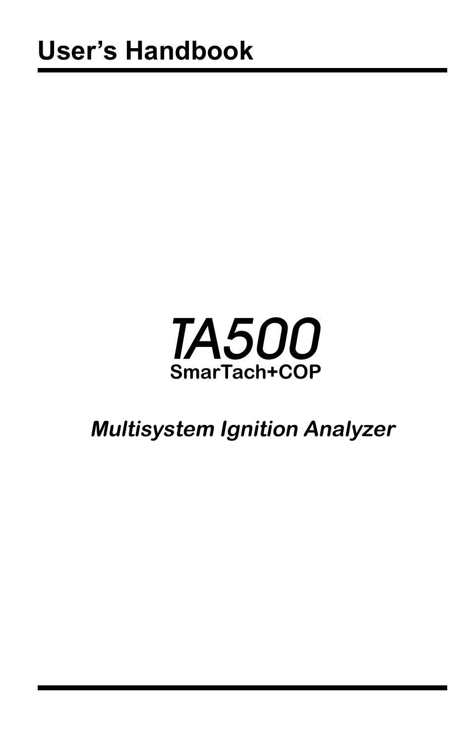 General Technologies TA500 SmarTach+COP : Multisystem Engine Analyser User Manual | 9 pages