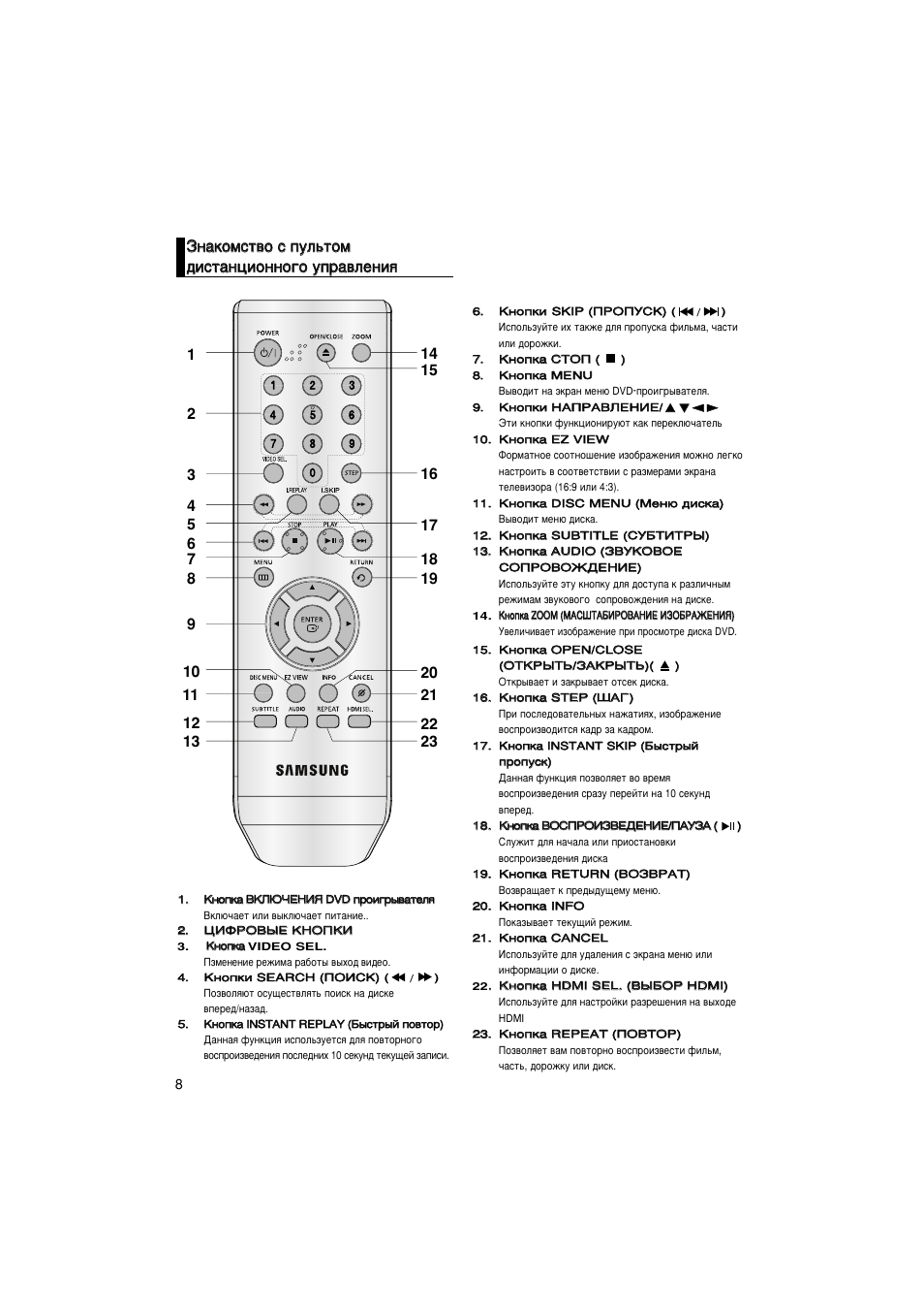 Samsung DVD-HD870 User Manual | Page 8 / 70