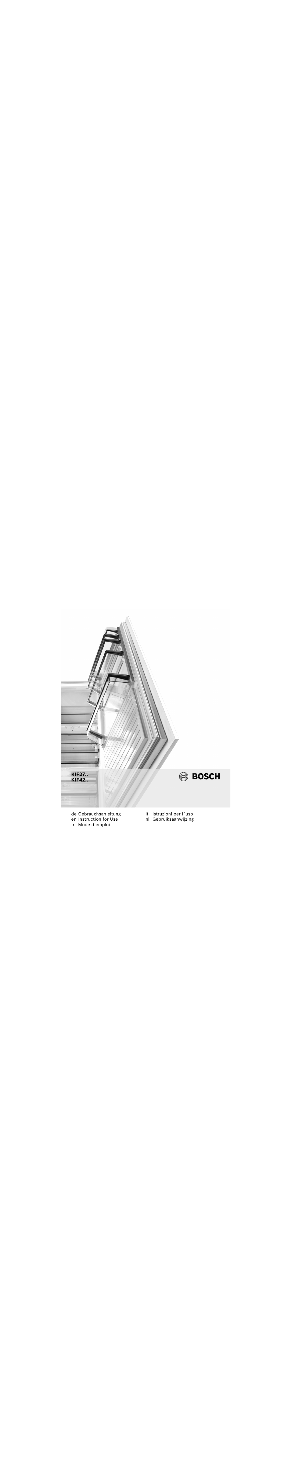 Bosch KIF42P60 CoolProfessional Frigorifero monoporta VitaFresh Porta con cerniera piatta User Manual | 86 pages