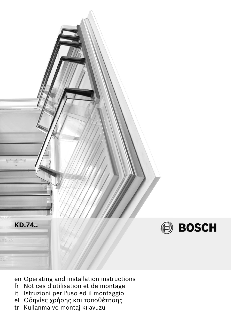 Bosch KDD74AL20N Frigo-congelatore da libero posizionamento Inox look User Manual | 109 pages