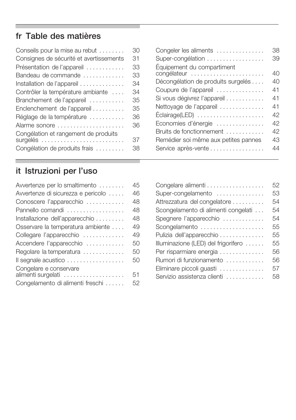 Bosch GIN38P60 Congelatore da una porta NoFrost Porta con cerniera piatta User Manual | Page 3 / 76