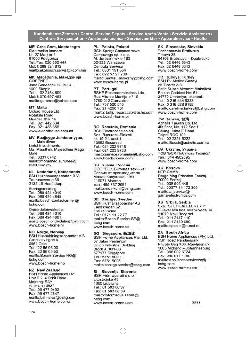 Bosch Scopa elettrica BHS41825 Pro Animal hepa 1800 W User Manual | Page 125 / 142