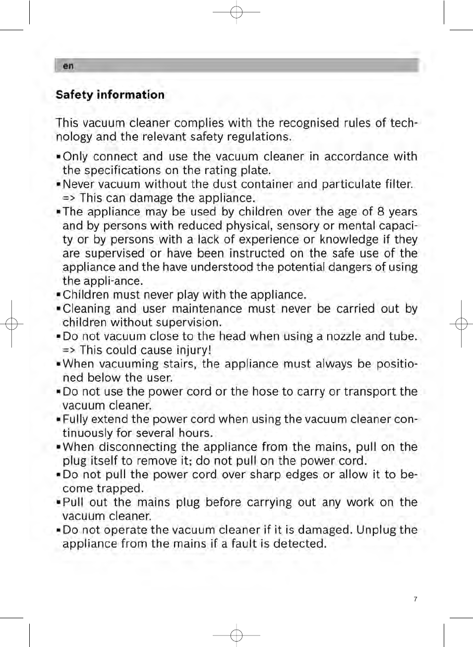 Bosch Scopa elettrica BHS41825 Pro Animal hepa 1800 W User Manual | Page 8 / 142