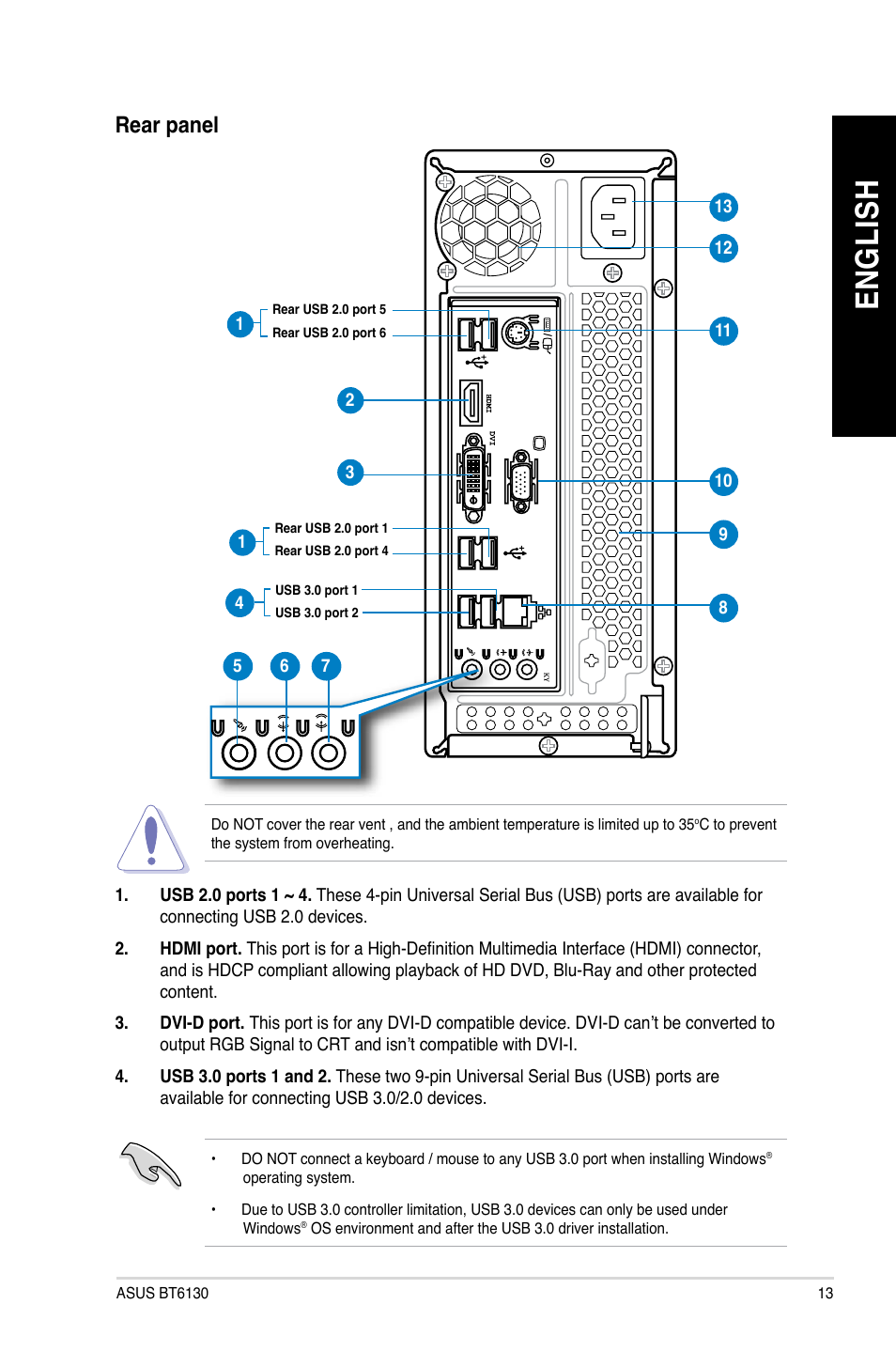 En gl is h en gl is h | Asus BT6130 User Manual | Page 13 / 60