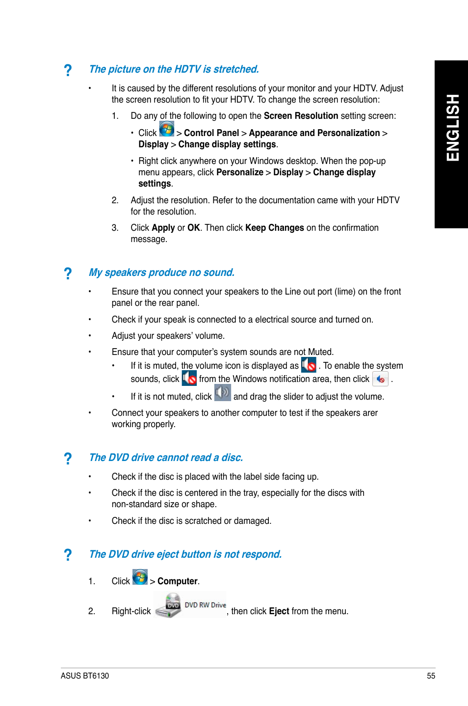 En gl is h en gl is h | Asus BT6130 User Manual | Page 55 / 60