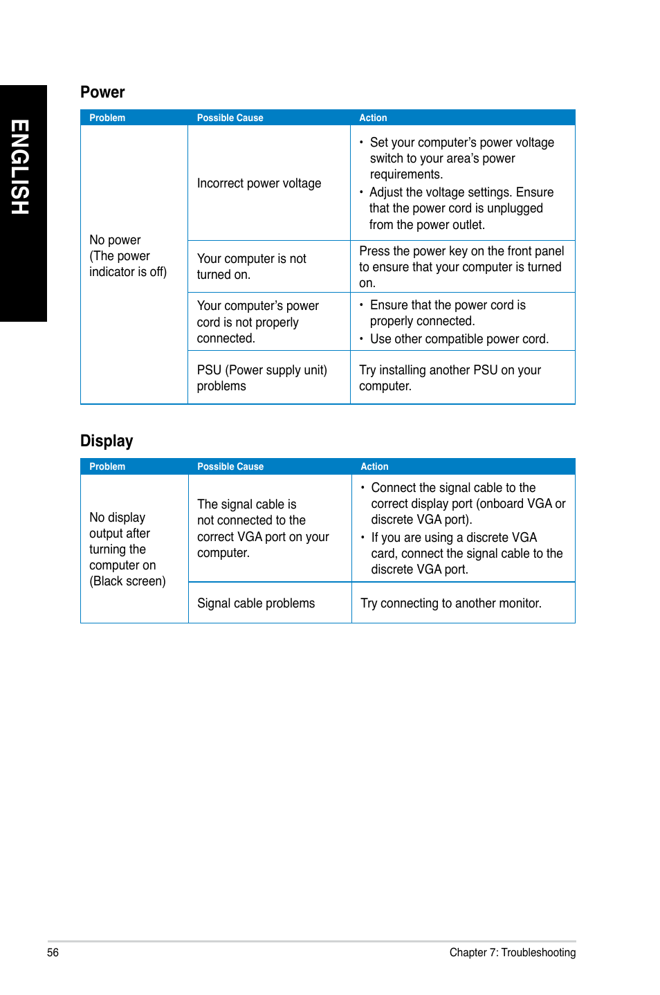 En gl is h en gl is h en gl is h en gl is h | Asus BT6130 User Manual | Page 56 / 60