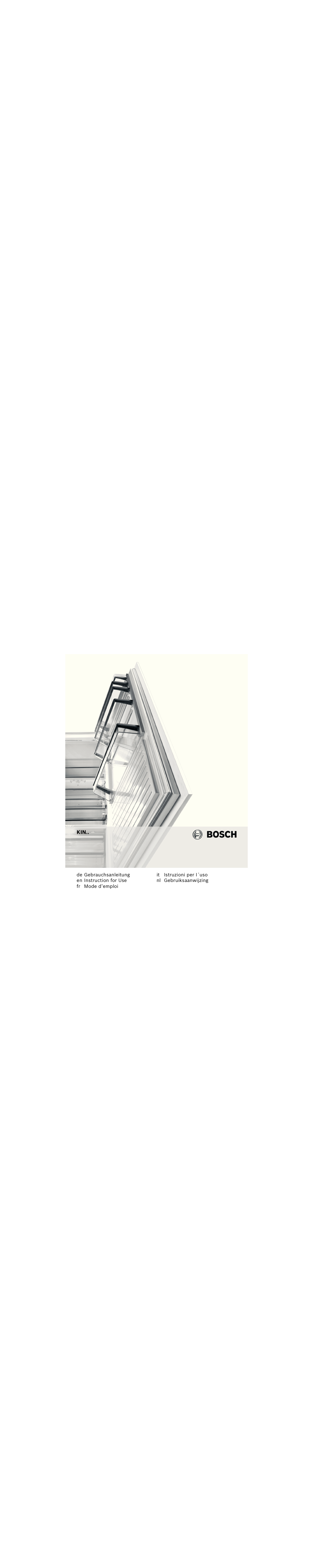 Bosch KIN86AF30 Frigorifero combinato Porta con cerniera piatta User Manual | 107 pages
