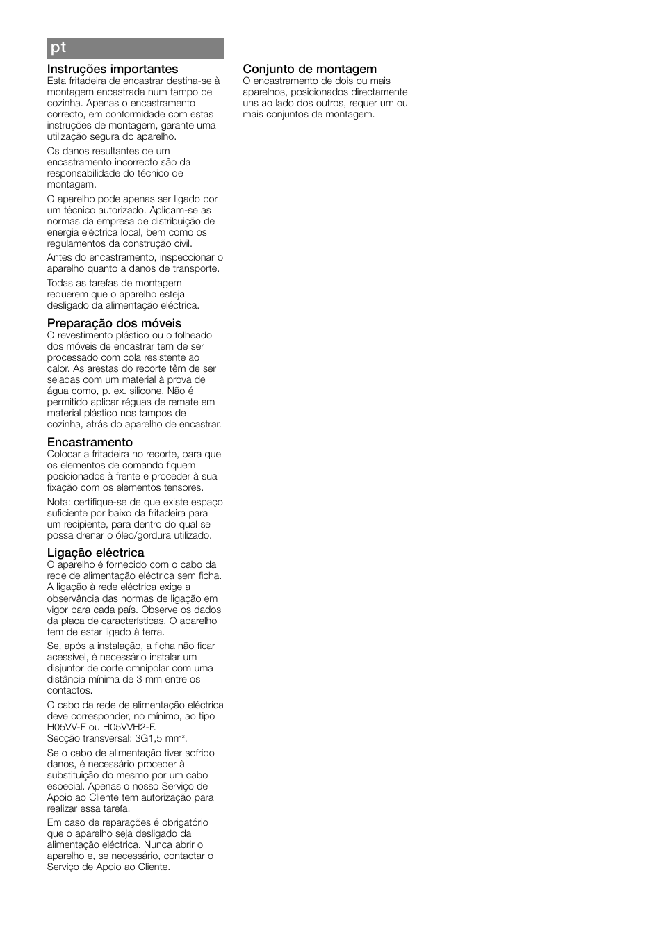 Pt el | Bosch PKA375V14E Profili laterali Friggitrice 30 cm User Manual | Page 7 / 8