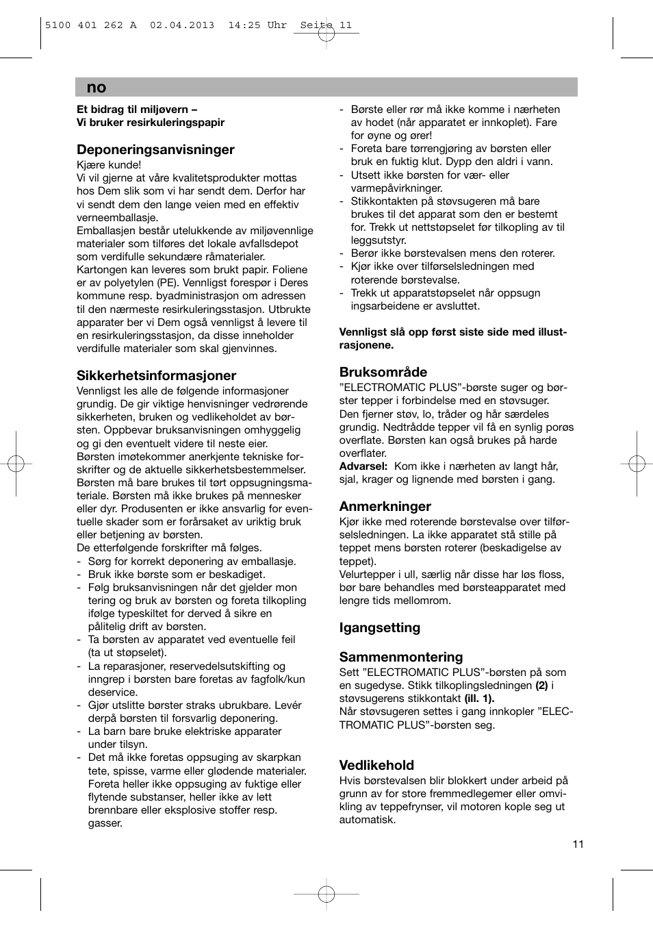 Bosch BHS41892 User Manual | Page 11 / 35